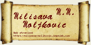 Milisava Moljković vizit kartica